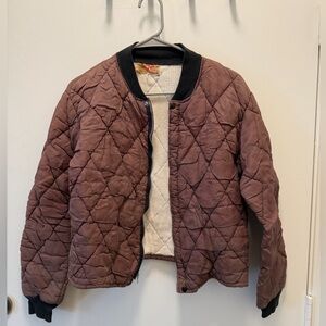 Vintage Quilted Bomber Jacket